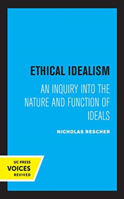 Ethical Idealism, Hardback Book