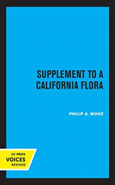 Supplement to A California Flora, Hardback Book