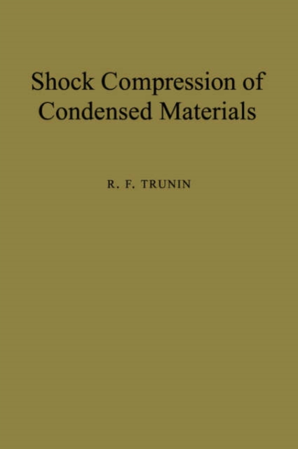 Shock Compression of Condensed Materials, Paperback / softback Book