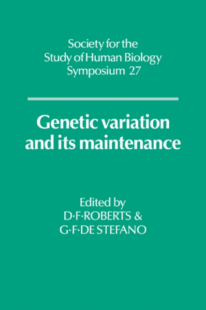 Genetic Variation and its Maintenance, Paperback / softback Book