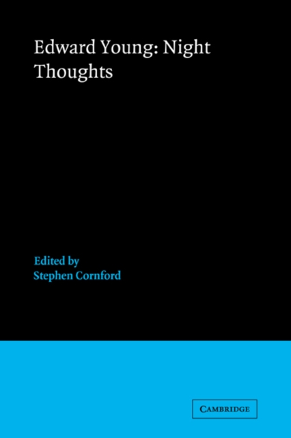 Edward Young: Night Thoughts, Paperback / softback Book