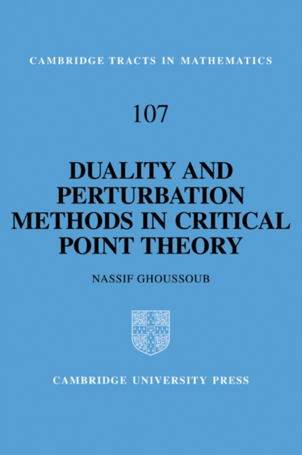 Duality and Perturbation Methods in Critical Point Theory, Paperback / softback Book