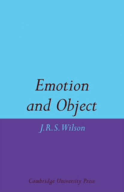 Emotion and Object, Hardback Book