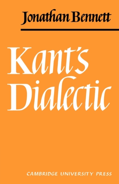 Kants Dialectic, Paperback / softback Book