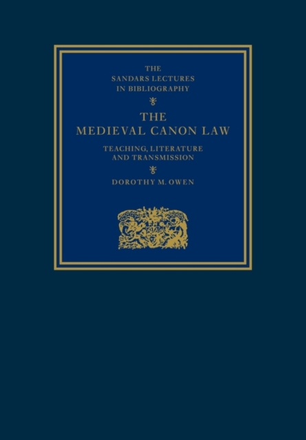 The Medieval Canon Law : Teaching, Literature and Transmission, Paperback / softback Book