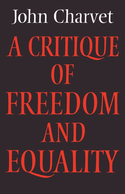 A Critique of Freedom and Equality, Paperback / softback Book