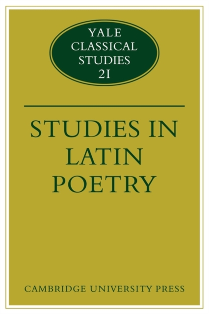 Studies in Latin Poetry, Paperback / softback Book