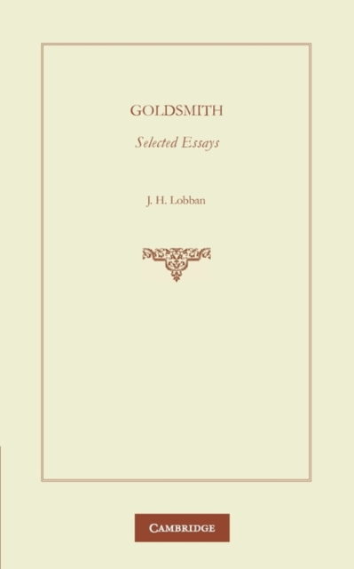 Goldsmith: Selected Essays, Paperback / softback Book