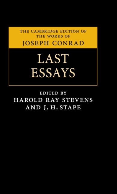 Last Essays, Hardback Book