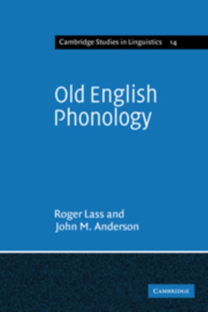 Old English Phonology, Hardback Book