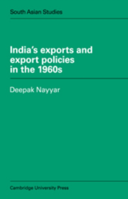India's Exports and Export Policies in the 1960's, Hardback Book