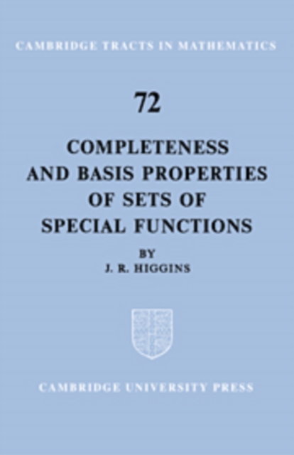 Completeness and Basis Properties of Sets of Special Functions, Hardback Book