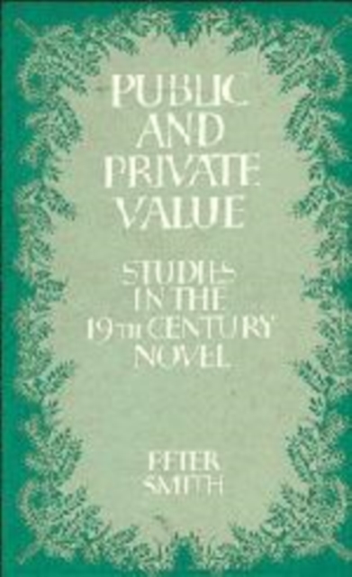 Public and Private Value : Studies in the Nineteenth-Century Novel, Hardback Book