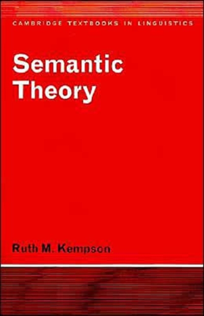 Semantic Theory, Paperback / softback Book