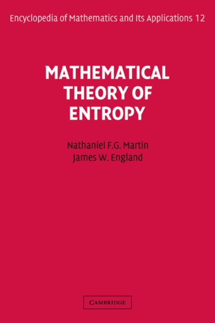 Mathematical Theory of Entropy, Hardback Book