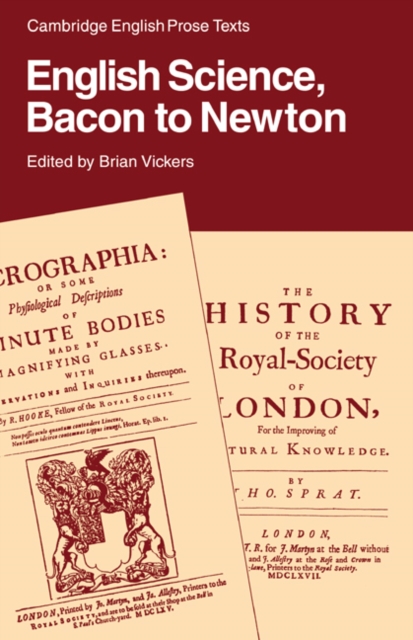 English Science: Bacon to Newton, Paperback / softback Book