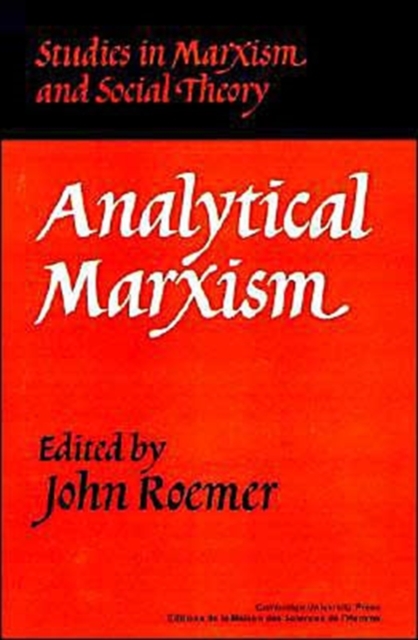 Analytical Marxism, Paperback / softback Book