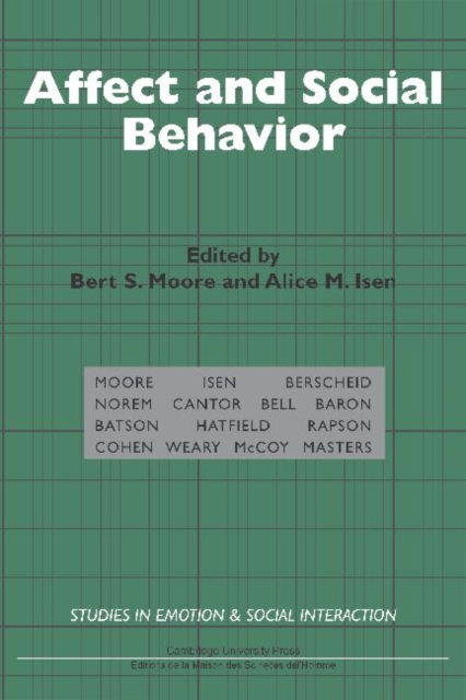 Affect and Social Behavior, Hardback Book