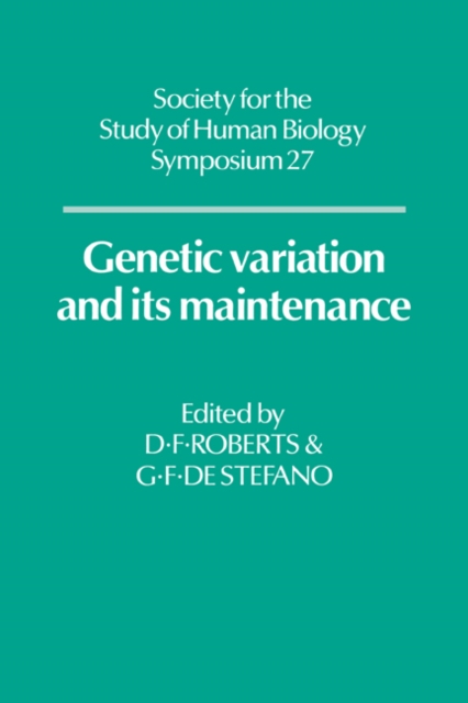 Genetic Variation and its Maintenance, Hardback Book
