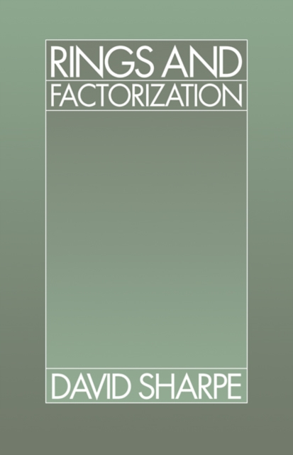 Rings and Factorization, Paperback / softback Book
