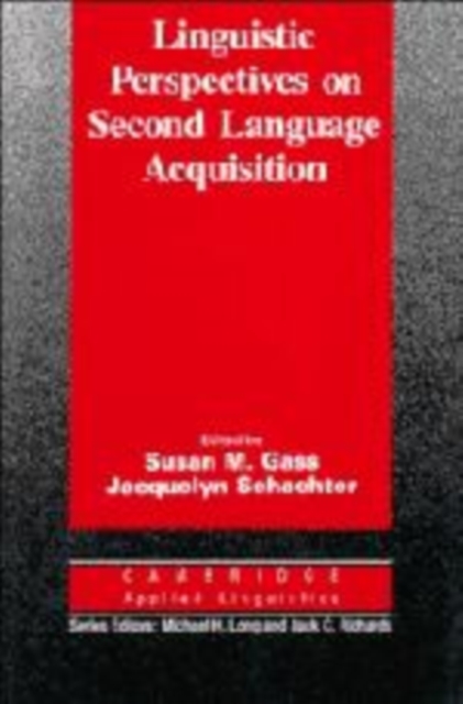 Linguistic Perspectives on Second Language Acquisition, Hardback Book