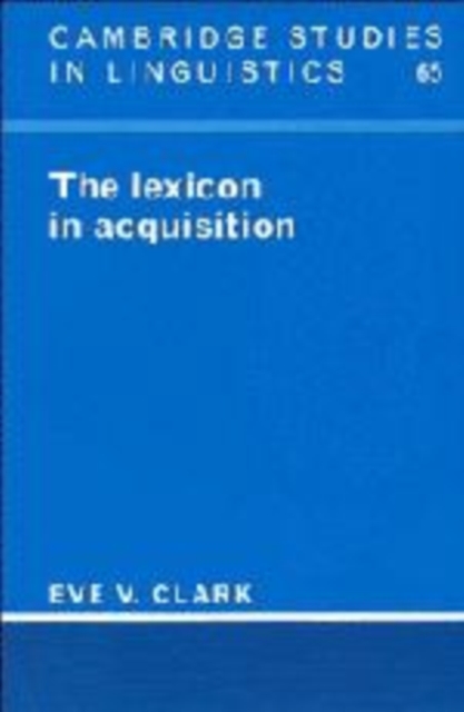The Lexicon in Acquisition, Hardback Book