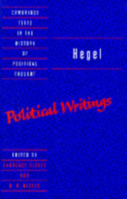 Hegel: Political Writings, Hardback Book