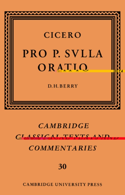 Cicero: Pro P. Sulla oratio, Hardback Book