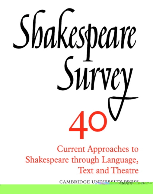 Shakespeare Survey, Paperback / softback Book