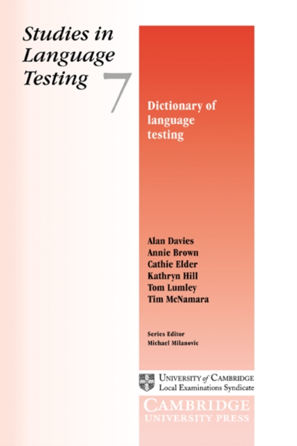 Dictionary of Language Testing, Paperback / softback Book