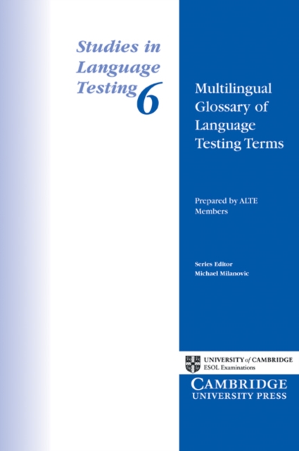 Multilingual Glossary of Language Testing Terms, Paperback / softback Book