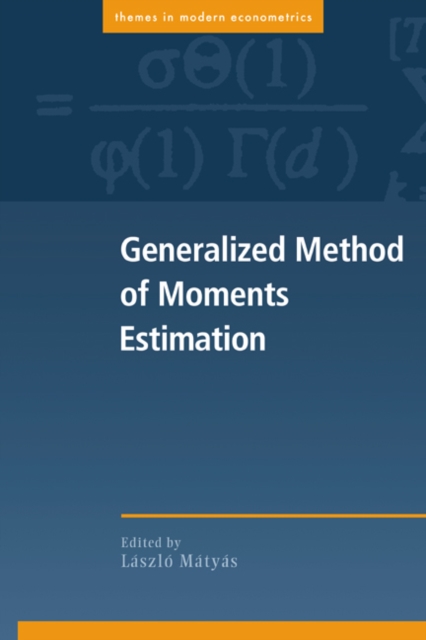Generalized Method of Moments Estimation, Paperback / softback Book