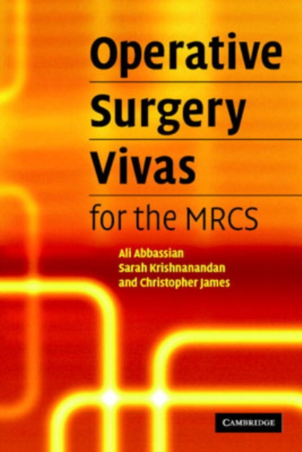 Operative Surgery Vivas for the MRCS, Paperback / softback Book