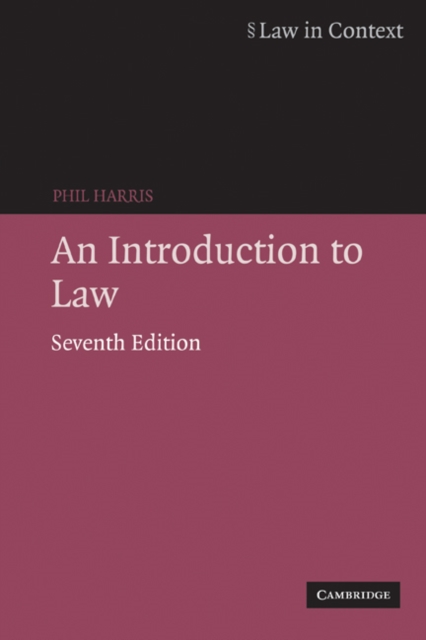 An Introduction to Law, Paperback Book