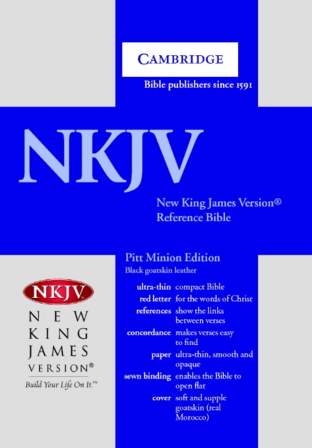 NKJV Pitt Minion Reference Bible, Black Goatskin Leather, Red-letter Text, NK446:XR, Leather / fine binding Book