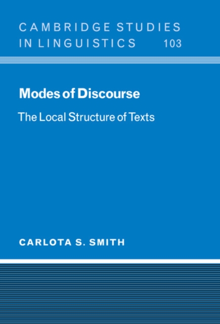 Modes of Discourse : The Local Structure of Texts, Hardback Book