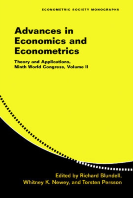 Advances in Economics and Econometrics: Volume 2 : Theory and Applications, Ninth World Congress, Hardback Book