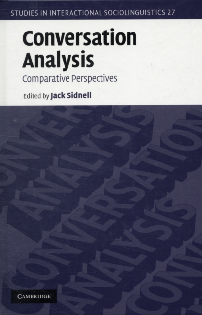 Conversation Analysis : Comparative Perspectives, Hardback Book
