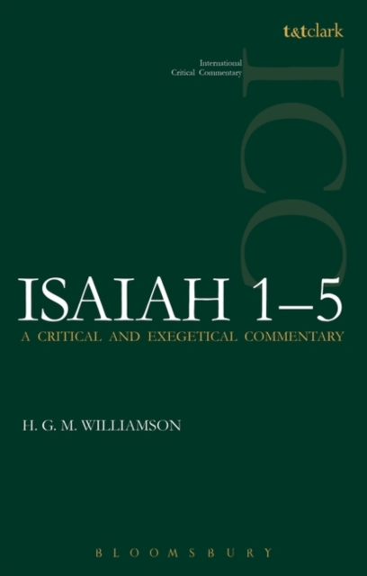 Isaiah 1-5 (ICC) : A Critical and Exegetical Commentary, PDF eBook