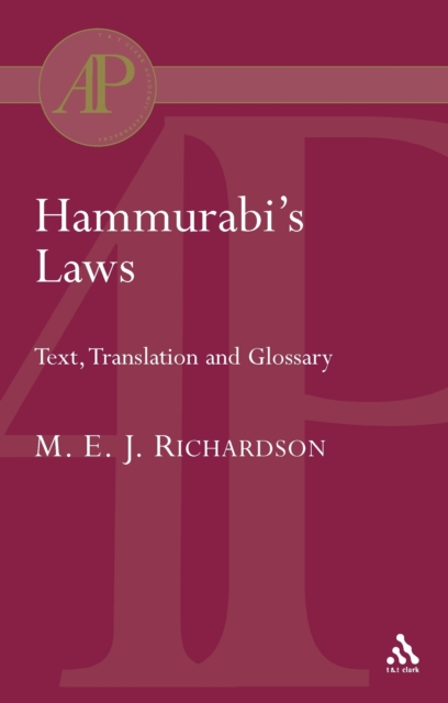 Hammurabi's Laws : Text, Translation and Glossary, PDF eBook