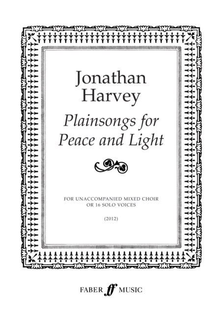 Plainsongs for Peace and Light, Sheet music Book