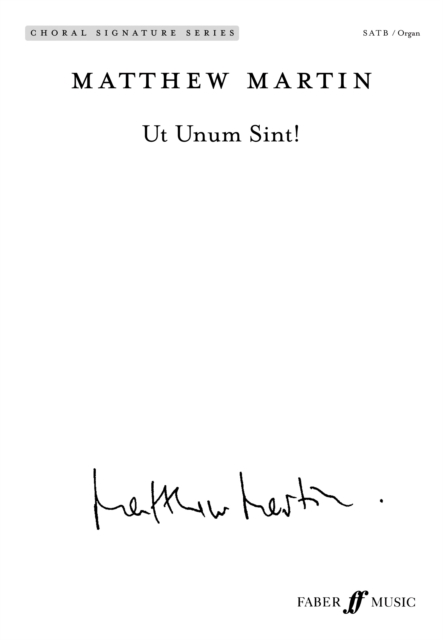Ut Unum Sint!, Sheet music Book