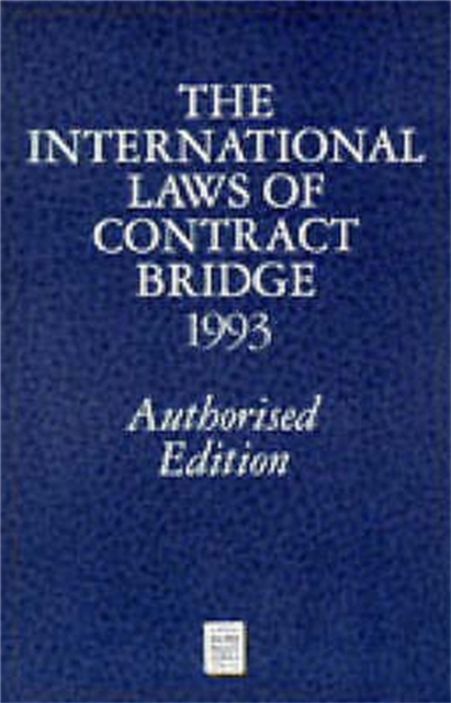 International Laws of Contract Bridge 1993, Paperback / softback Book