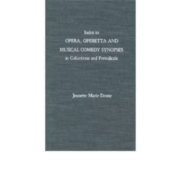 Index Opera Operetta Musical CB, Book Book