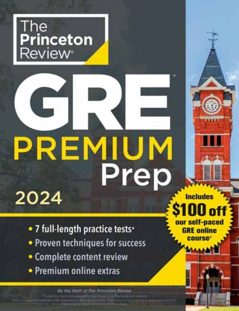 Princeton Review GRE Premium Prep, 2024, Paperback / softback Book