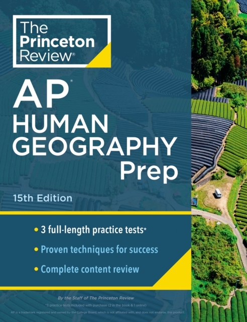 Princeton Review AP Human Geography Prep, 2024 : 3 Practice Tests + Complete Content Review + Strategies & Techniques, Paperback / softback Book
