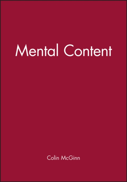 Mental Content, Hardback Book