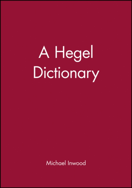 A Hegel Dictionary, Paperback / softback Book