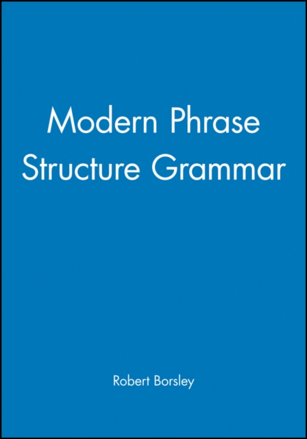 Modern Phrase Structure Grammar, Paperback / softback Book