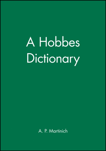 A Hobbes Dictionary, Paperback / softback Book